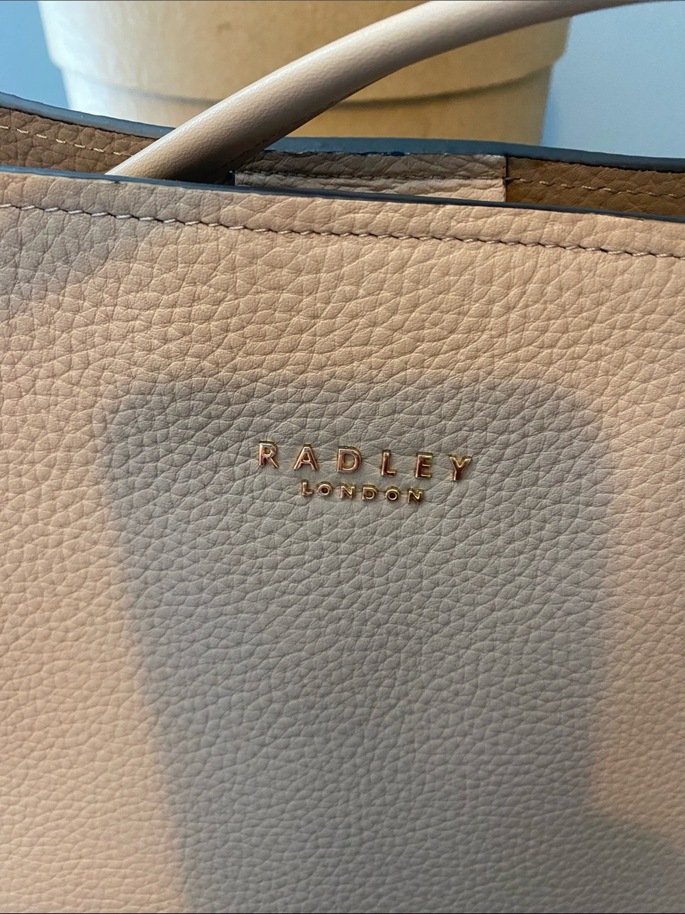 NWT RADLEY LONDON BAYLIS ROAD BEIGE LEATHER SHOULDER BAG - Picture 2 of 8